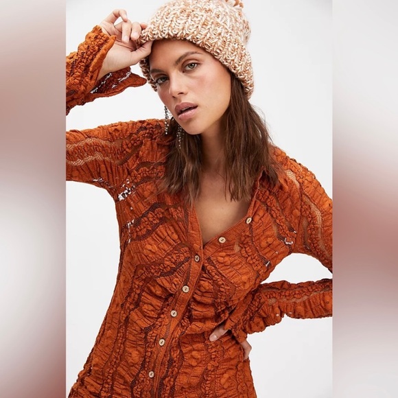 NWT Free People Shayla Lace Mini Dress - M - Picture 3 of 6